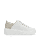 Weiße Rieker Damen Sneaker Low W0502-81 mit ultra leichter und dämpfender Sohle. Schuh Innenseite.