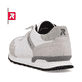 Brilliantweißen Rieker EVOLUTION Herren Sneaker U0303-80 mit einer Profilsohle. Schuh von hinten.