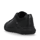 Schwarze Rieker Herren Sneaker Low U1100-00 mit flexibler Sohle. Schuh von hinten.