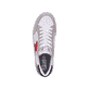 Weiße Rieker Damen Sneaker Low 41909-90 mit super leichter und flexibler Sohle. Schuh von oben.