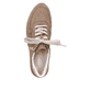 Nussbraune Rieker Damen Sneaker Low 54420-62 mit einem Reißverschluss. Schuh von oben.