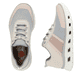 Beige Rieker Damen Sneaker Low M6006-90 mit ultra leichter und flexibler Sohle. Schuh von oben, liegend.