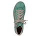 
Smaragdgrüne Rieker Damen Schnürschuhe Z1221-53 mit einer robusten Profilsohle. Schuh von oben