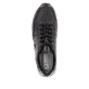 Schwarze Rieker Herren Sneaker Low U0304-01 mit griffiger und leichter Sohle. Schuh von oben.