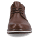
Holzbraune Rieker Herren Schnürschuhe 10500-24 mit Schnürung sowie einer Profilsohle. Schuh von vorne.