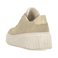 Goldbeige Rieker Damen Sneaker Low N2503-62 mit einer Schnürung. Schuh von hinten.