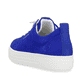 Blaue remonte Damen Sneaker D0913-14 mit Schnürung sowie Komfortweite G. Schuh von hinten.