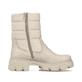 Vanillebeige Rieker Damen Kurzstiefel 74670-60 mit einer leichten Plateausohle. Schuh Innenseite