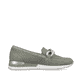 Pastellgrüne remonte Damen Loafers R2544-52 mit einer dämpfenden Profilsohle. Schuh Innenseite