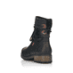 
Tiefschwarze Rieker Damen Kurzstiefel Z68M1-01 mit einer schockabsorbierenden Sohle. Schuh von hinten