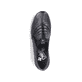 
Tiefschwarze Rieker Damen Slipper 41657-00 mit Elastikeinsatz sowie Blockabsatz. Schuh von oben