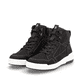 Schwarze Rieker Herren Sneaker High U0070-00 mit wasserabweisender TEX-Membran. Schuhpaar seitlich schräg.