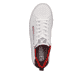 Weiße Rieker Damen Sneaker Low 41906-80 mit super leichter und flexibler Sohle. Schuh von oben.