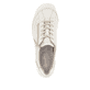 Schwanenweiße remonte Damen Schnürschuhe R3411-80 mit einem Reißverschluss. Schuh von oben.