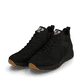 Schwarze Rieker Herren Sneaker High 07060-00 mit wasserabweisender TEX-Membran. Schuhpaar seitlich schräg.