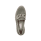 
Mintgrüne Rieker Damen Loafers M3867-52 mit einer schockabsorbierenden Plateausohle. Schuh von oben
