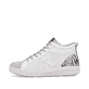 Weiße Rieker Damen Sneaker High 41908-80 mit flexibler und super leichter Sohle. Schuh Außenseite.