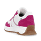 Weiße Rieker Damen Sneaker Low W1302-81 mit einer abriebfesten Sohle. Schuh von hinten.