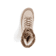 
Vanillebeige Rieker Damen Schnürstiefel L7742-62 mit einer schockabsorbierenden Sohle. Schuh von oben