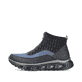 Schwarze Rieker Damen Sneaker High M6052-00 mit einer ultra leichten Sohle. Schuh Außenseite.
