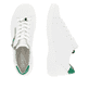 Reinweiße remonte Damen Schnürschuhe D1E01-80 mit Reißverschluss. Schuh von oben, liegend.