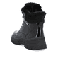 
Tiefschwarze remonte Damen Schnürstiefel D0E71-02 mit Schnürung und Reißverschluss. Schuh von hinten