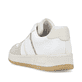 Weiße Rieker Damen Sneaker Low M5509-80 mit strapazierfähiger Sohle. Schuh von hinten.