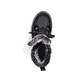 Nachtschwarze Rieker Damen Schnürstiefel X8222-00 mit Schnürung sowie Flip-Grip Sohle. Schuh von oben.