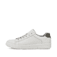 Weiße Rieker Herren Sneaker Low B7122-80 mit einer abriebfesten Sohle. Schuh Außenseite.