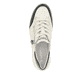 Weiße remonte Damen Sneaker R7901-80 mit Reißverschluss sowie grafischem Muster. Schuh von oben.
