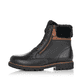
Schwarze remonte Damen Schnürstiefel D8463-01 mit einer dämpfenden Profilsohle. Schuh Außenseite