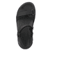 Schwarze waschbare Rieker Damen Trekkingsandalen V8401-00 mit flexibler Sohle. Schuh von oben.