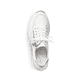 Weiße Rieker Damen Sneaker Low N4322-80 mit Reißverschluss sowie Komfortweite G. Schuh von oben.