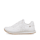 Weiße Rieker Damen Sneaker Low 42501-80 mit super leichter und flexibler Sohle. Schuh Außenseite.