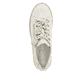 Altweiße remonte Damen Sneaker D1F00-81 mit einem Reißverschluss. Schuh von oben.