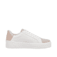 Weiße Rieker Damen Sneaker Low W0700-90 mit strapazierfähiger Plateausohle. Schuh Innenseite.