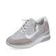 
Platingraue remonte Damen Sneaker D2410-40 mit einer flexiblen Sohle mit Keilabsatz. Schuh seitlich schräg