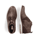 Graubraune Rieker Herren Schnürschuhe 14441-25 mit Schnürung sowie einer Profilsohle. Schuhpaar von oben.