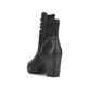
Tiefschwarze Rieker Damen Stiefeletten Y2551-01 mit Reißverschluss sowie Blockabsatz. Schuh von hinten