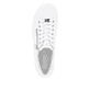 Weiße remonte Damen Schnürschuhe D1E03-80 mit einem Reißverschluss. Schuh von oben.