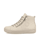 
Cremebeige remonte Damen Sneaker D0972-62 mit einer besonders leichten Plateausohle. Schuh Außenseite