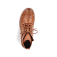 
Karamellbraune Rieker Damen Schnürstiefel 73501-24 mit Schnürung und Reißverschluss. Schuh von oben