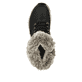 Schwarze Rieker Damen Schnürstiefel W0063-00 mit wasserabweisender TEX-Membran. Schuh von oben.