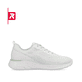 Kristallweiße Rieker EVOLUTION Damen Sneaker W0401-80 mit einer ultra leichten Sohle. Schuh Innenseite.