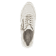 Cremeweiße remonte Damen Sneaker D1G00-81 mit einem Reißverschluss. Schuh von oben.