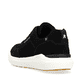 Schwarze Rieker Herren Sneaker Low U1101-00 mit super leichter Sohle. Schuh von hinten.