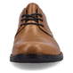 
Nougatbraune Rieker Herren Schnürschuhe 10316-24 mit Schnürung sowie einer Profilsohle. Schuh von vorne.