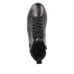 Schwarze Rieker Damen Sneaker High W0761-00 mit einer Plateausohle. Schuh von oben.