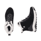 Schwarze Rieker EVOLUTION Damen Stiefel W0060-00 mit einer super leichten Sohle. Schuhpaar von oben.