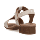 
Sandbeige remonte Damen Riemchensandaletten D0P52-80 mit einer flexiblen Profilsohle. Schuh von hinten